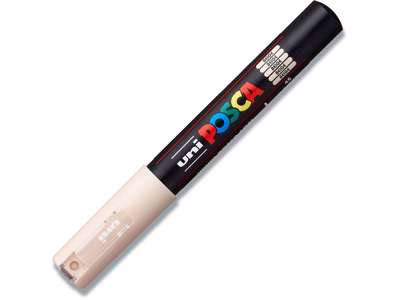 Paint marker, 0.7 mm, Beige, Ekstra-fin spids, uni Posca PC-1M