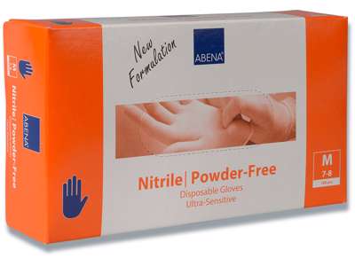 Engangshandsker, Nitril, Medium, 100 handsker, Abena Ultra sensitive 