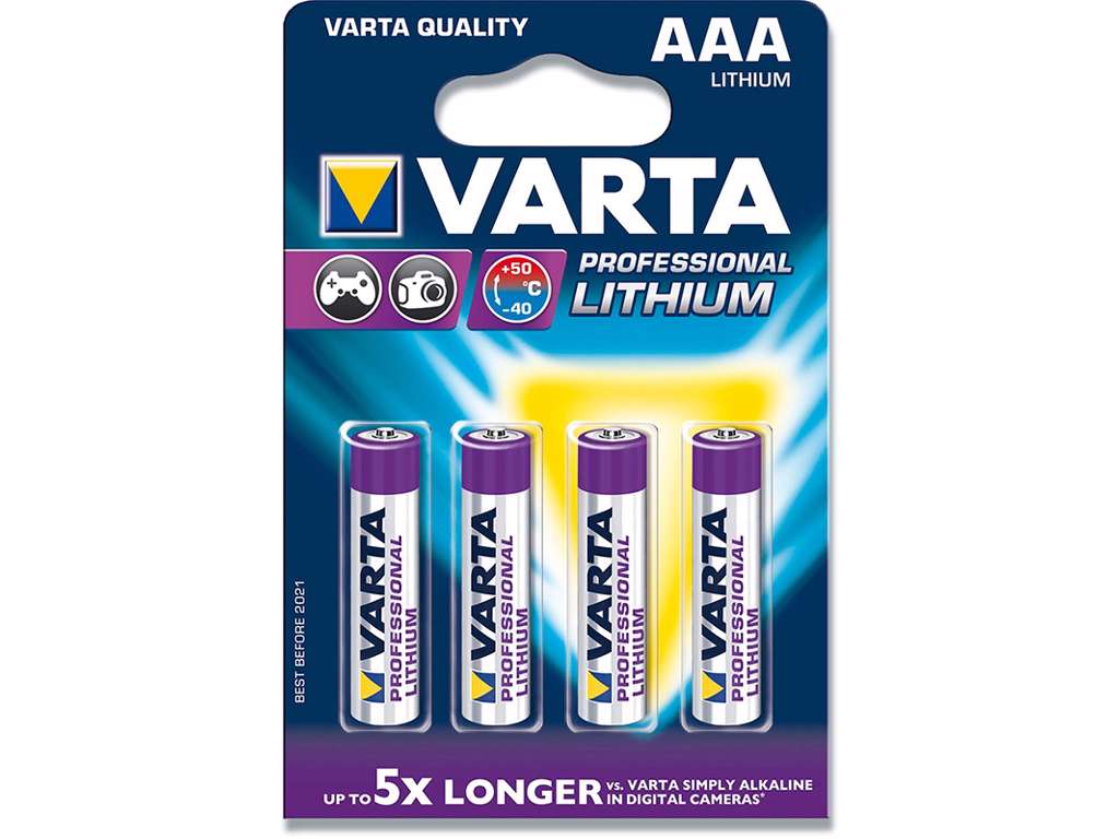 Batteri, AAA, 1.5 V, 4 stk, Varta Professional