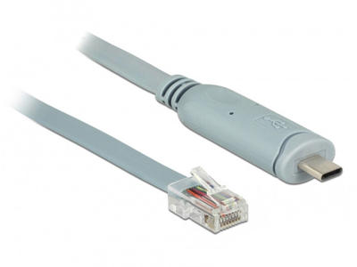 DeLOCK 89893 serielkabel Grå 1 m USB 2.0 Type-C RJ45