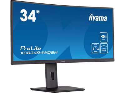 iiyama ProLite XCB3494WQSN-B5 LED display 86,4 cm (34") 3440 x 1440 pixel UltraWide Quad HD Sort