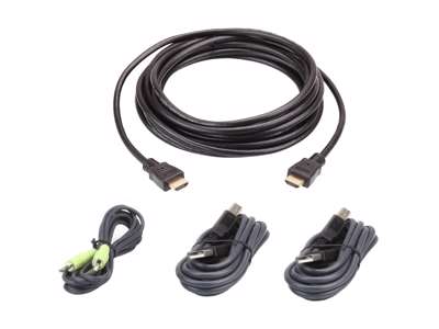 ATEN 2L-7D03UHX4 KVM-kabel Sort 3 m