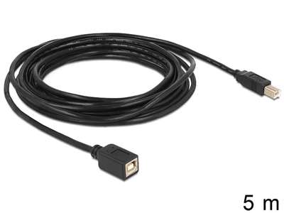 DeLOCK 83429 USB-kabel USB 2.0 5 m USB B Sort