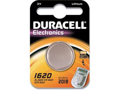 Batteri, CR1620, 3 V, 1 stk, Duracell Electronics