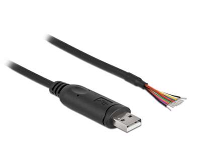 DeLOCK 90415 serielkabel Sort 0,5 m USB 2.0 RS-232