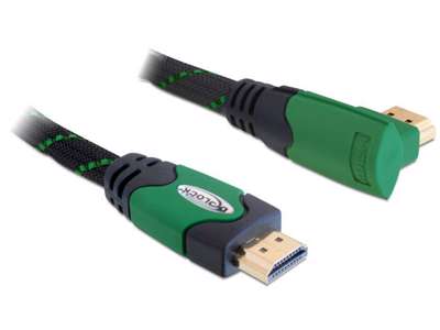 DeLOCK 5m High Speed HDMI 1.4 HDMI-kabel HDMI Type A (Standard) Sort, Grøn