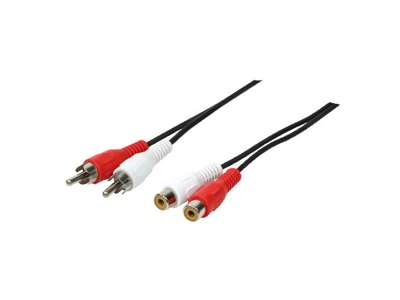 LogiLink 2xRCA - 2xRCA, 5m lydkabel Sort