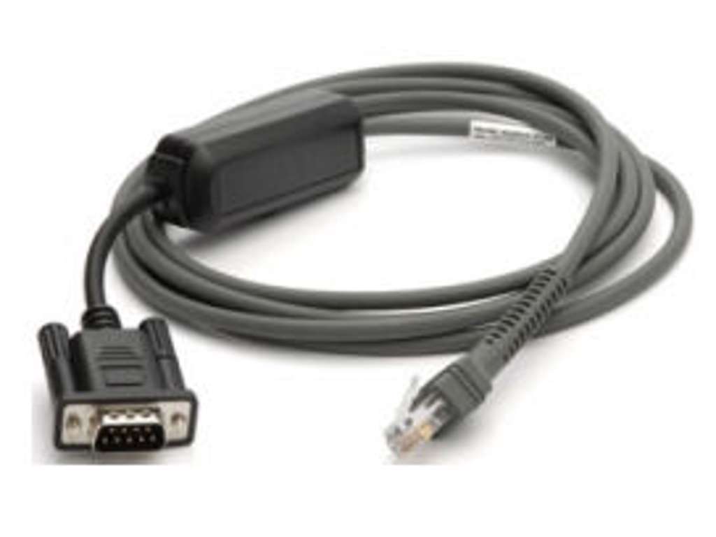 Zebra CBA-R10-S07ZBR serielkabel Sort 2,13 m DB9 RJ-45