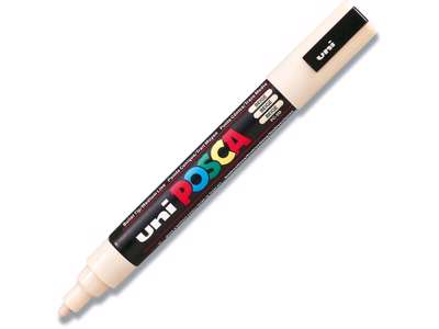 Paint marker, 1.8-2.5 mm, Beige, Rund spids, uni Posca PC-5M