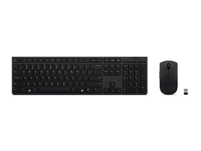 Lenovo 4X31K03975 tastatur Mus inkluderet RF trådløs + Bluetooth Nordisk Grå