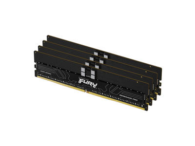 Kingston Technology FURY 128GB 6400MT/s DDR5 ECC Reg CL32 DIMM (sæt med 4) Renegade Pro XMP