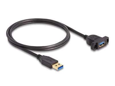 DeLOCK 87855 USB-kabel USB 3.2 Gen 1 (3.1 Gen 1) 1 m USB A Sort