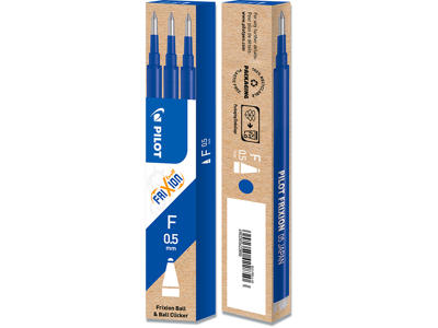 Rollerball gelpen refill, 0.5 mm, 0.25 mm, Blå, Pilot FriXion BLS-FR5-S3-L