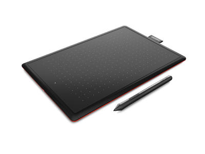 Wacom One tegneplade Sort, Rød 2540 lpi 216 x 135 mm USB