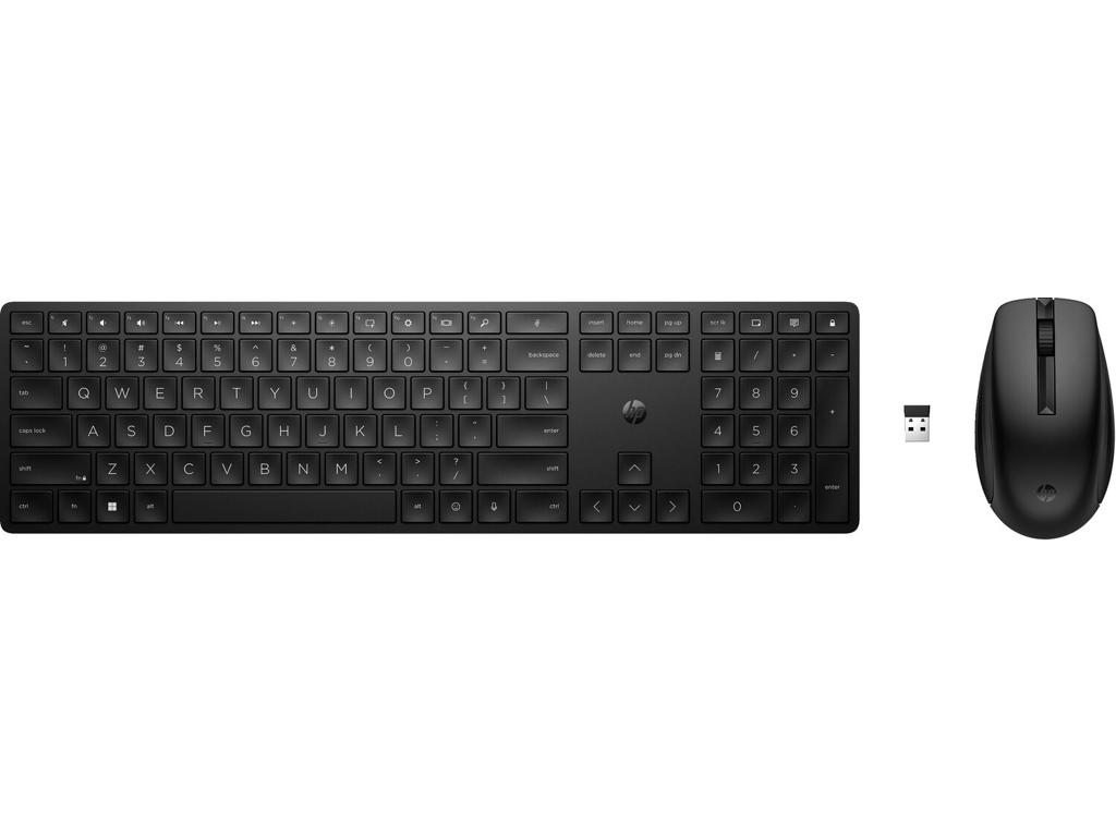 HP 655 Kombination af trådløst tastatur og mus (sort 10)