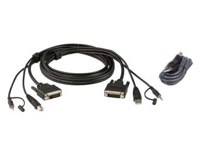 ATEN 2L-7D02UDX2 KVM-kabel Sort 1,8 m