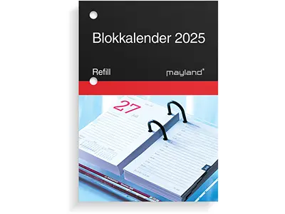 Bordkalender, 2025, Blok, 1 dag pr. opslag, Refill, Mayland