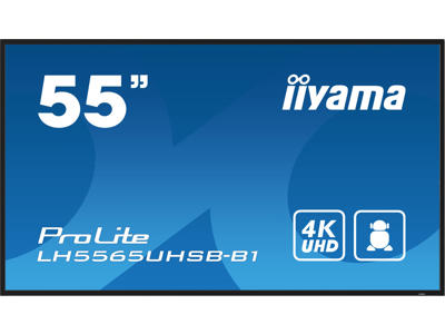 iiyama LH5565UHSB-B1 skilte display Kiosk design 138,7 cm (54.6") LED Wi-Fi 800 cd/m² 4K Ultra HD Sort Indbygget processer Android 11 24/7