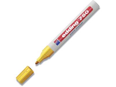 Paint marker, 2-4 mm, Gul, Rund spids, Edding Paint 750