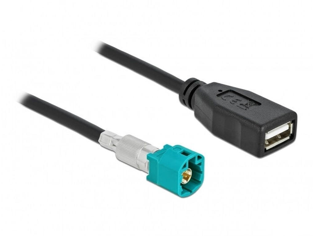 DeLOCK 90487 koaxial kabel 1 m HSD Z USB 2.0 Type-A Sort