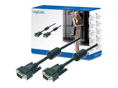 LogiLink CV0017 VGA kabel 15 m VGA (D-Sub) Sort