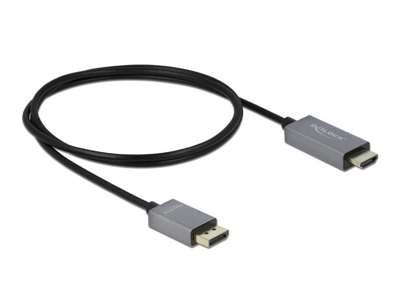 DeLOCK 85928 videokabel adapter 1 m DisplayPort HDMI Sort, Grå