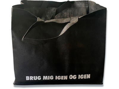 Shoppingbag, 23 liter, 330x210x300 mm, PP Non-woven, 60 gr, 100% genbrug, Sort, 100 stk, Multiline