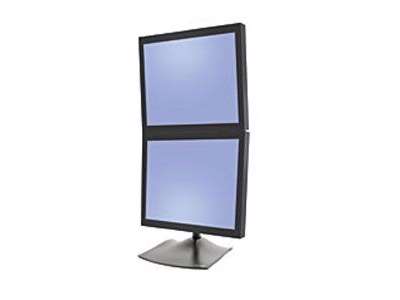 Ergotron DS Series DS100 Dual Monitor Desk Stand, Vertical skærmbeslag og -stativer 61 cm (24") Skrivebord Sort