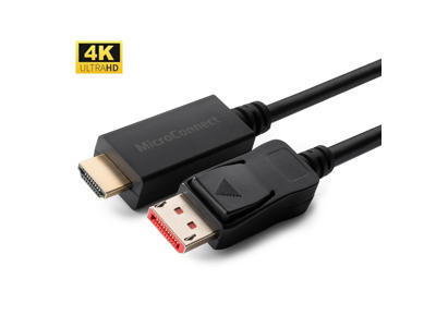 Microconnect MC-DP-HDMI-10004K DisplayPort kabel 10 m Sort