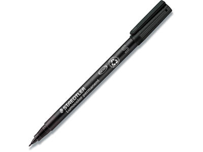 Marker, Spids spids, 0.4 mm, Sort, Staedtler Lumocolor 313 S