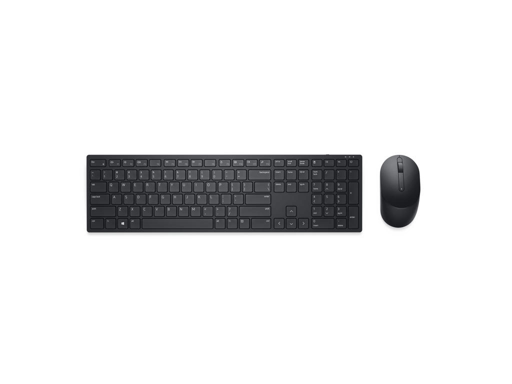 DELL KM5221W tastatur Mus inkluderet Kontor RF trådløst QWERTY Ukrainsk Sort