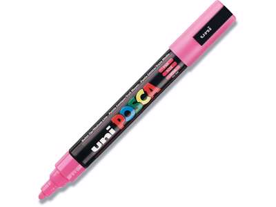 Paint marker, 1.8-2.5 mm, Pink, Rund spids, uni Posca PC-5M