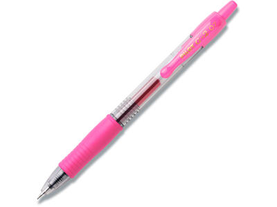 Rollerball gelpen, 0.7 mm, 0.32 mm, Pink, Pilot G-2 Medium BL-G2-7-P