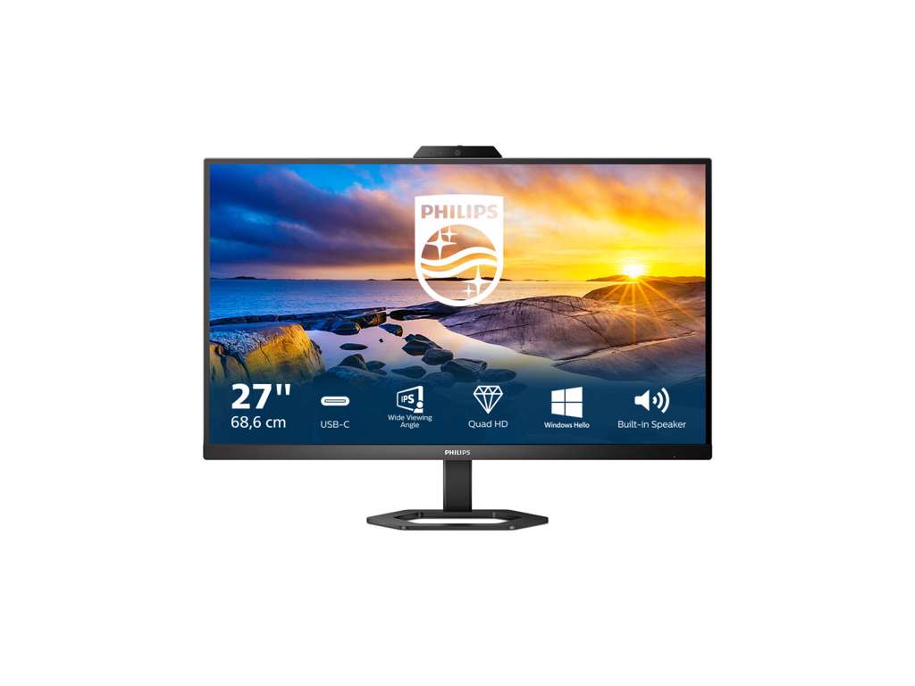 Philips 5000 series 27E1N5600HE/00 computerskærm 68,6 cm (27") 2560 x 1440 pixel Quad HD LCD Sort