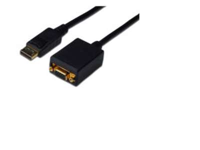 Microconnect DPVGA15CM videokabel adapter 0,15 m DisplayPort VGA (D-Sub) Sort