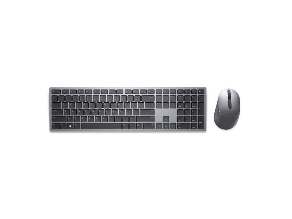 DELL KM7321W tastatur Mus inkluderet Kontor RF trådløs + Bluetooth QWERTY Nordisk Grå, Titanium