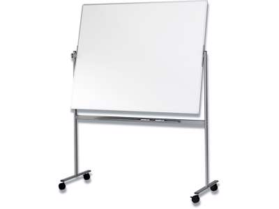 Whiteboard tavle, Stålkeramisk, 150x120 cm, Magnetisk, Lintex Mobil Sving Dobbelt Mobile 360°