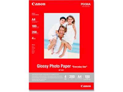 Fotopapir, A4, 200 g, 100 ark, Canon Glossy