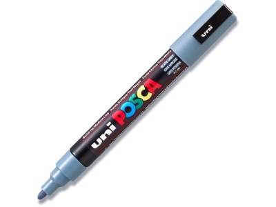 Paint marker, 1.8-2.5 mm, Skifer grå, Rund spids, uni Posca PC-5M