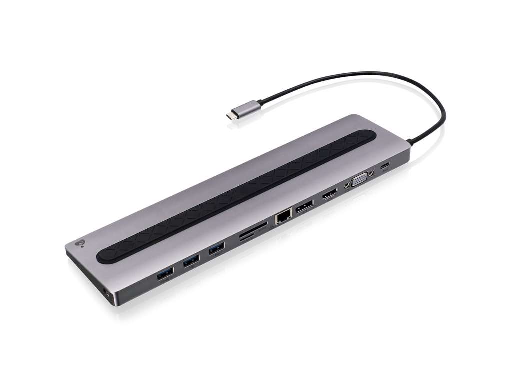 iogear Dock Pro 100 Ledningsført USB 3.2 Gen 1 (3.1 Gen 1) Type-C Sølv