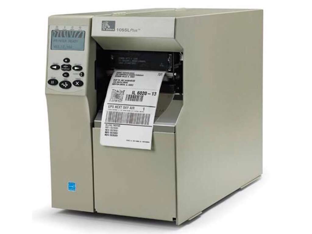 Zebra 105SLPlus etiketprinter Direkte termisk/termisk overførsel 300 x 300 dpi 254 mm/sek. Kabel & trådløs Ethernet LAN Wi-Fi