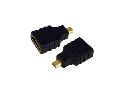 LogiLink AH0010 kabel kønsskifter HDMI D HDMI A Sort