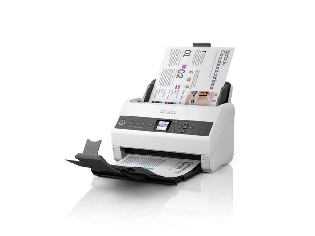 Epson DS-730N Skanner med papir-tilførsel 600 x 600 dpi A4 Sort, Grå