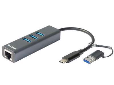 D-Link DUB-2332 dockingstation Ledningsført USB Type-C Grå