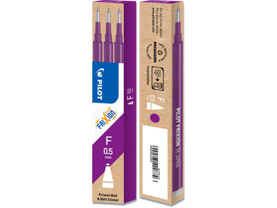 Rollerball gelpen refill, 0.5 mm, 0.25 mm, Violet, Pilot FriXion BLS-FR5-S3-V