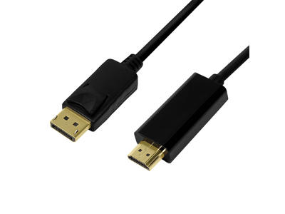 LogiLink CV0126 videokabel adapter 1 m DisplayPort HDMI Type A (Standard) Sort