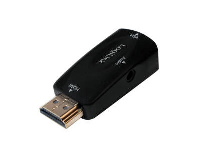 LogiLink CV0107 kabel kønsskifter HDMI VGA Sort