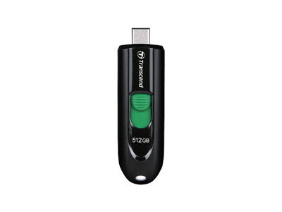 Transcend JetFlash 790 C USB-nøgle 512 GB USB Type-C 3.2 Gen 1 (3.1 Gen 1) Sort, Grøn