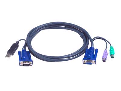 ATEN 2L5506UP KVM-kabel Sort 6 m