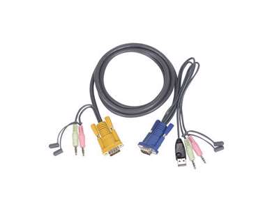 iogear 10' Micro-Lite™ Bonded All-in-One USB KVM Cable KVM-kabel 3 m